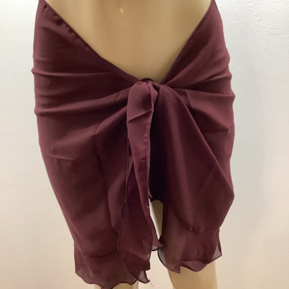 Zuliana Blue, Tan and Burgundy Tie - Three Sarong Bundle. Made In USA. - Picture 2 of 10
